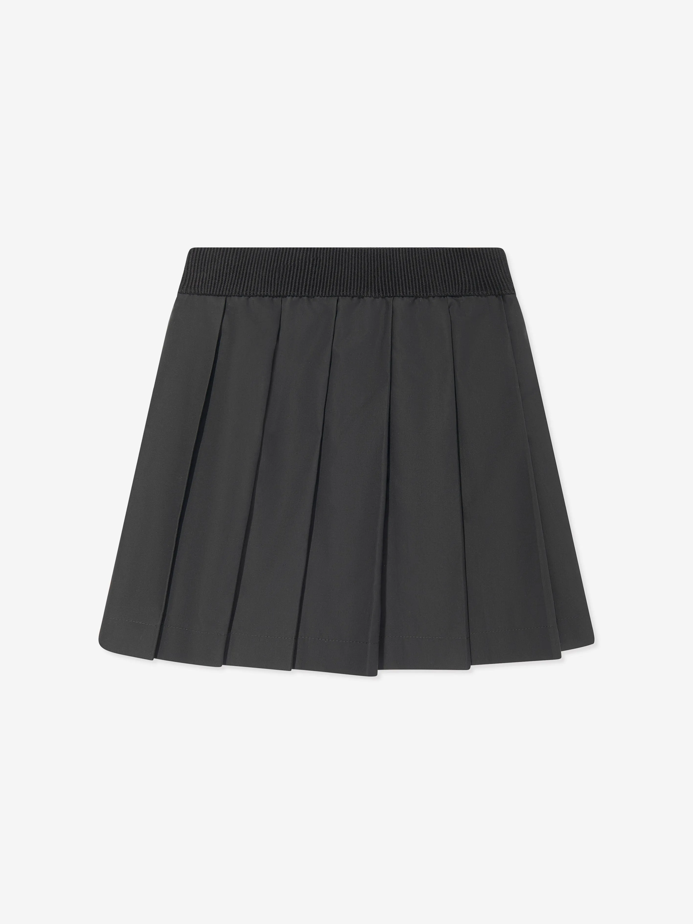 Moncler Enfant Girls Pleated Skirt in Black