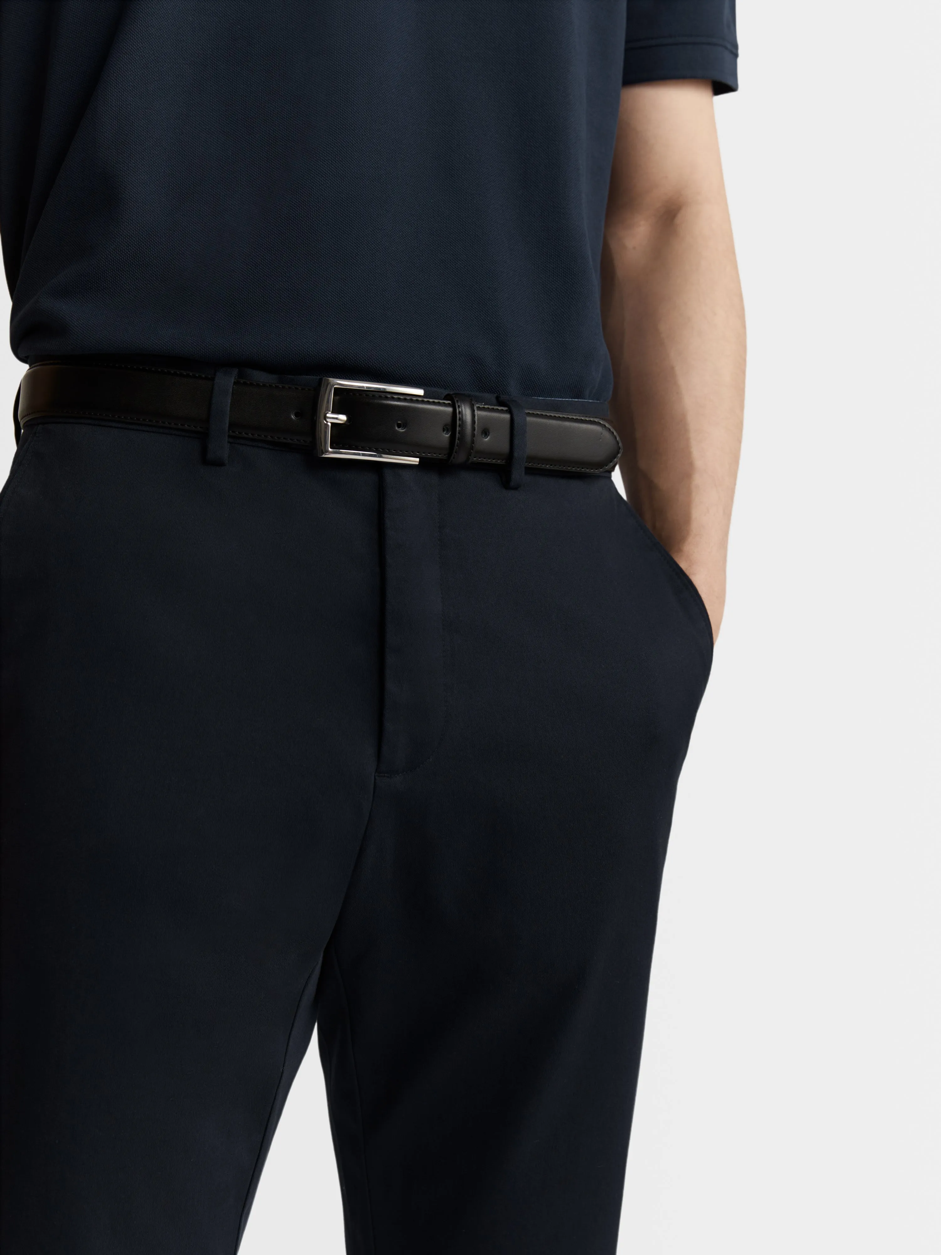 Moretti Extra Slim Fit Navy Textured Chino