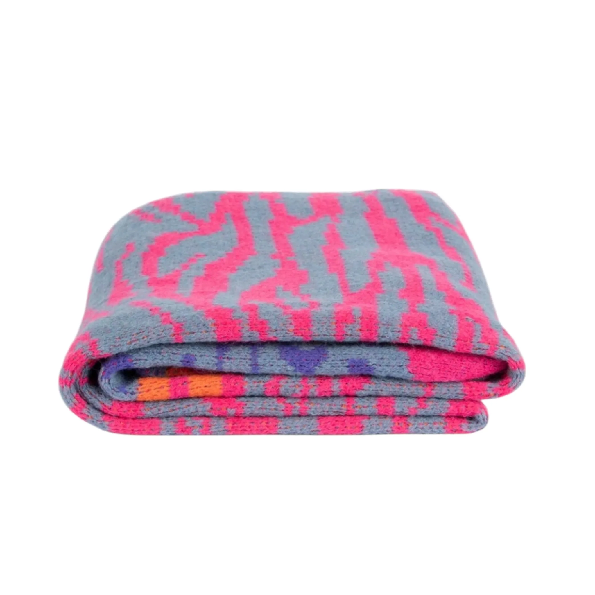 MSH Mara Heavy Weight Scarf Blue and Fuchsia