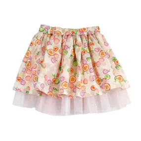 Multi Reversible Fruit Pattern/ Mesh Tutu