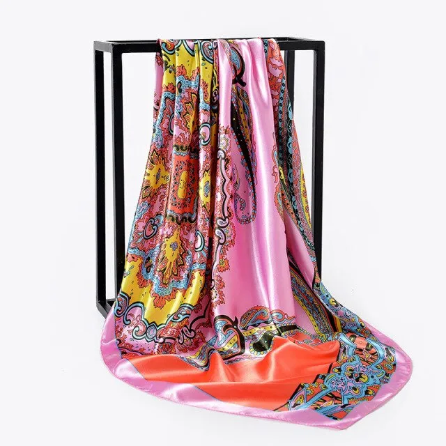 Muslimah Square Silk Hijab Scarf