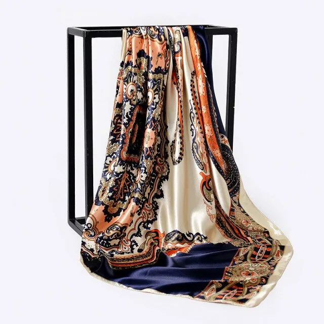 Muslimah Square Silk Hijab Scarf