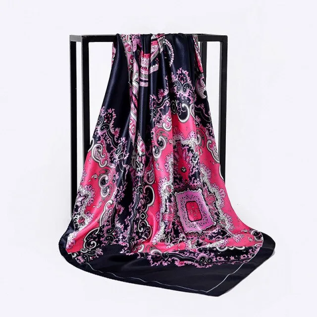 Muslimah Square Silk Hijab Scarf