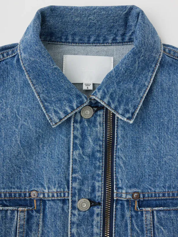 MV Bayview Denim Zip Cropped Jacket