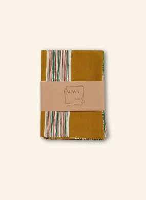 Napkin Set - Mustard Checks