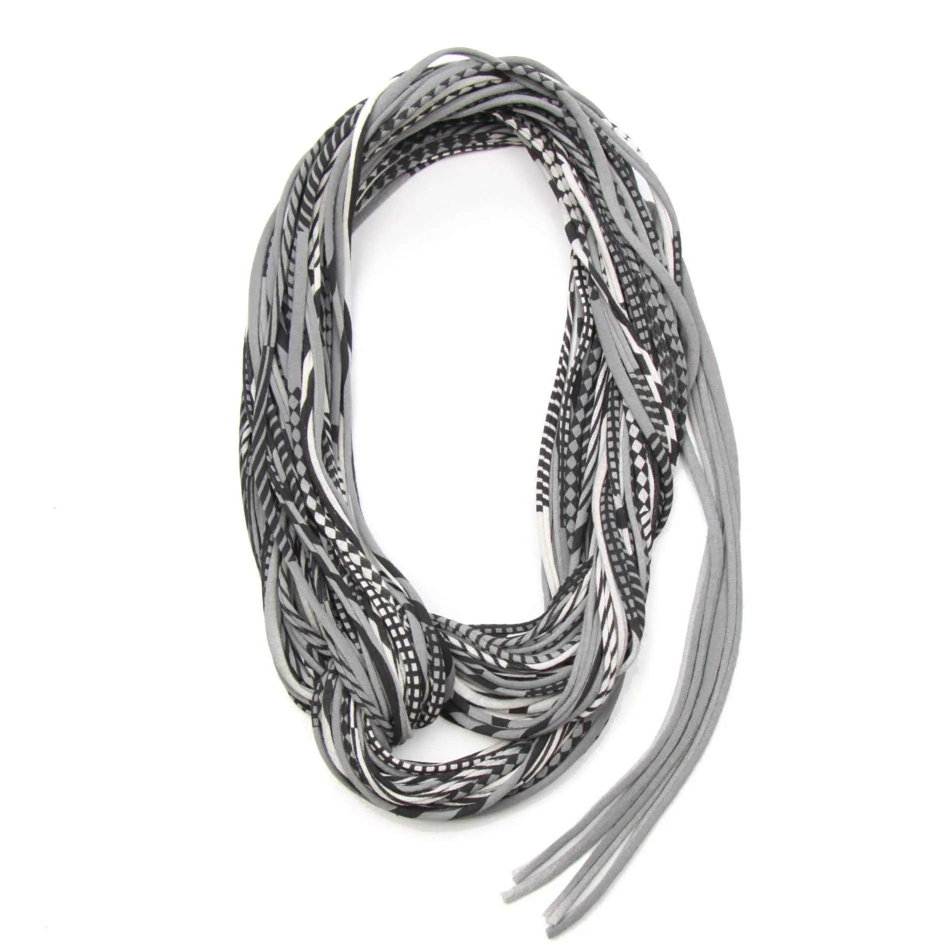 Necklush Infinity Scarf / Gray & Black / Unisex