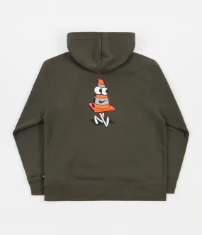 Nike SB Cone Hoodie - Cargo Khaki / Total Orange