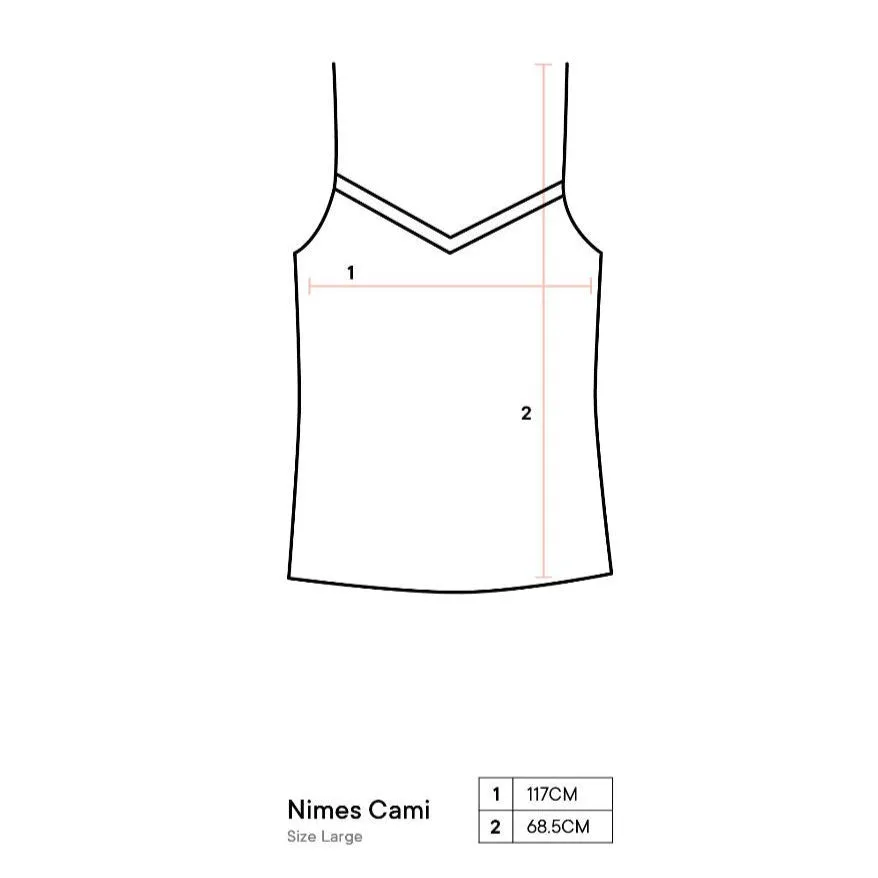 Nimes White Linen Cami by Linen House