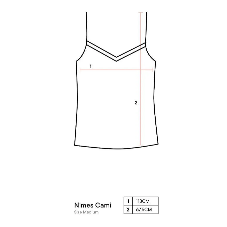 Nimes White Linen Cami by Linen House