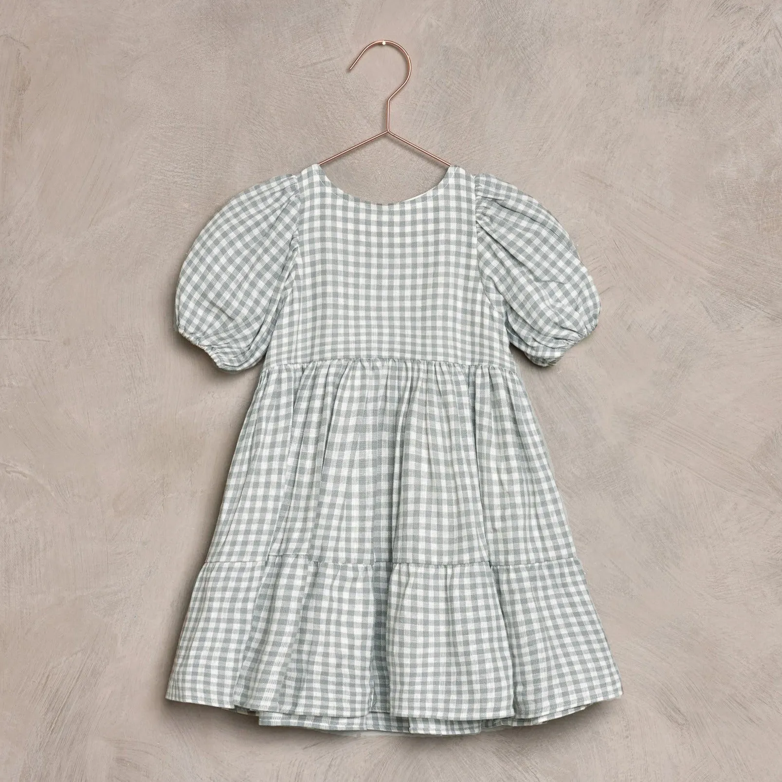 Noralee Chloe Dress in Dusty Blue Gingham