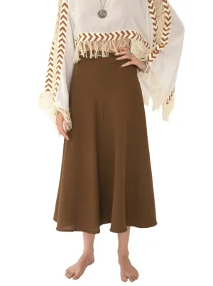 Organic Cotton Earth Brown Wrap Skirt