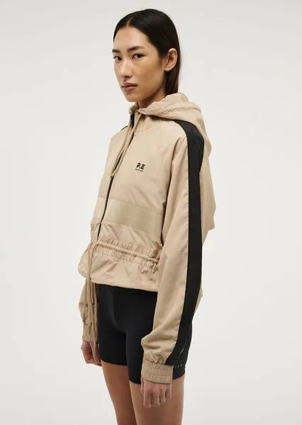 PE NATION - Cropped Man Down Jacket - Sesame