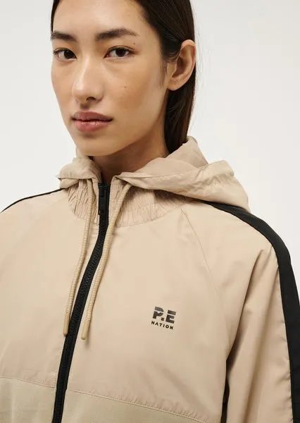 PE NATION - Cropped Man Down Jacket - Sesame