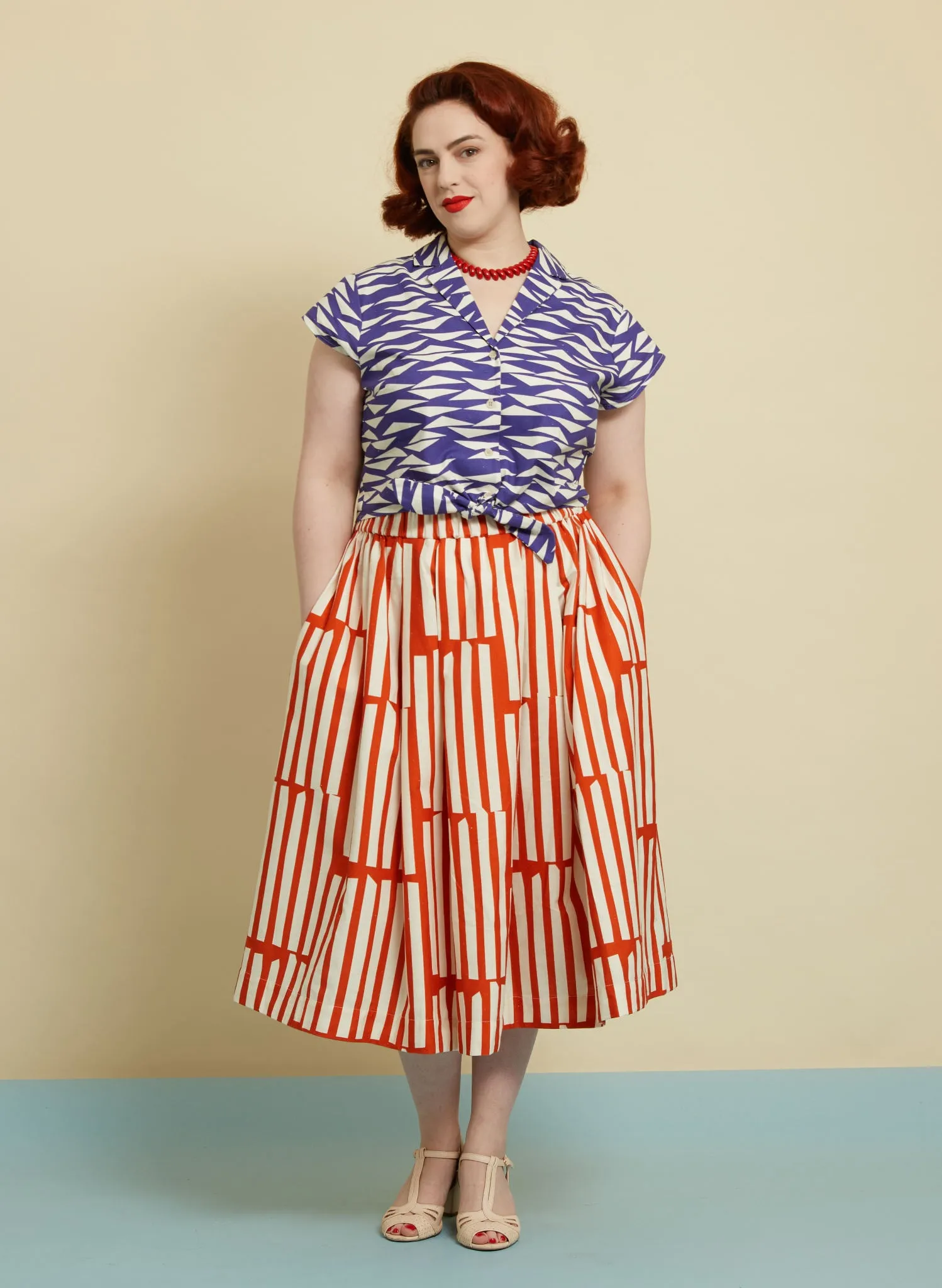 Peggy Top - Navy Sails