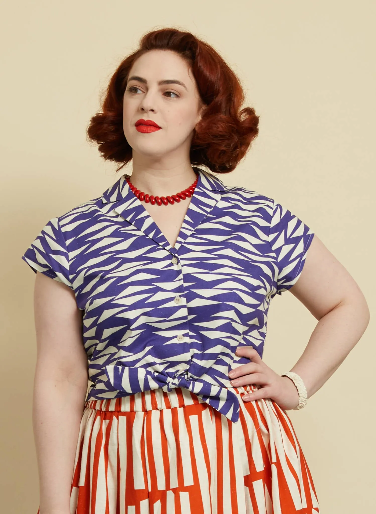 Peggy Top - Navy Sails