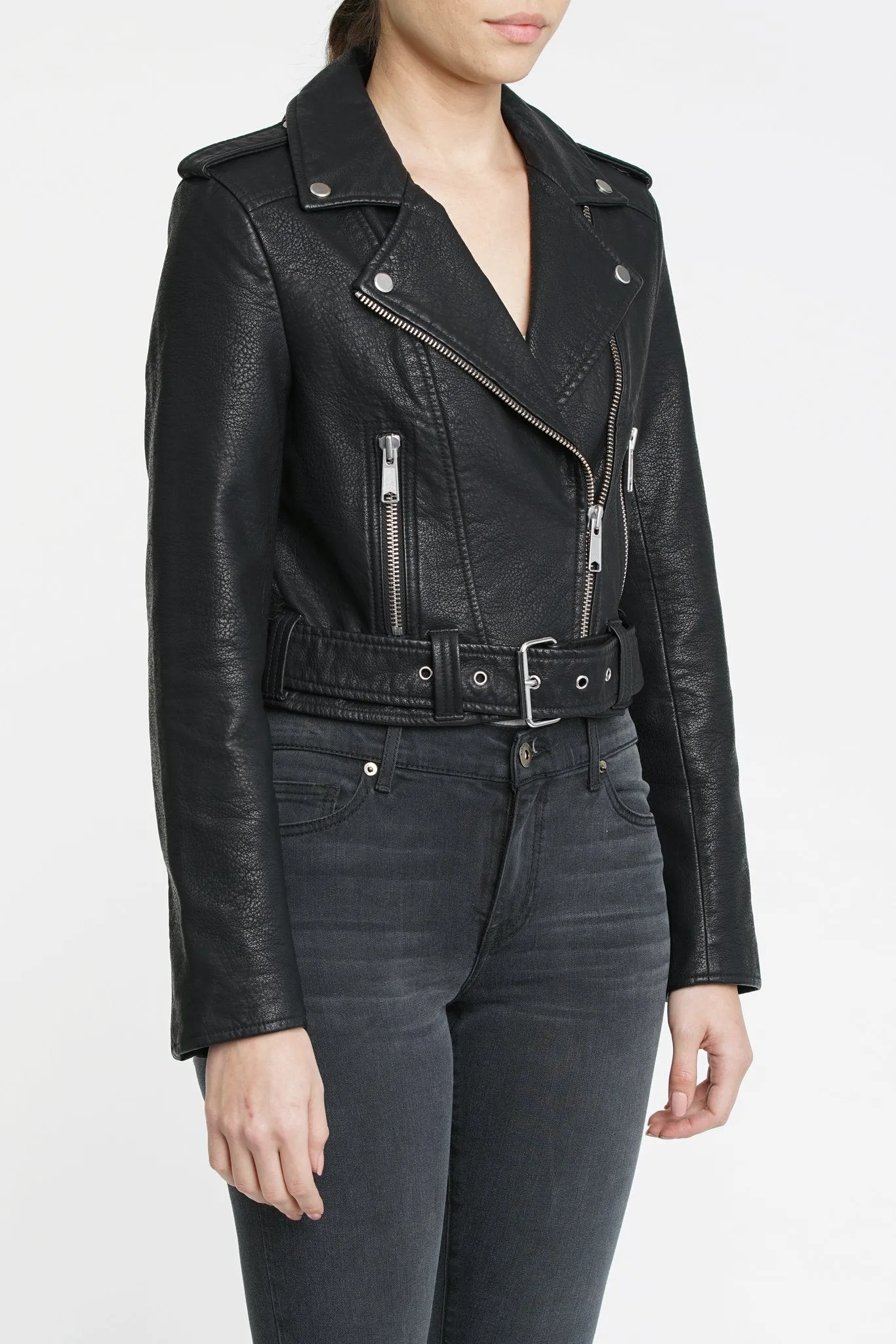 Pistola - Tracy Moto Cropped Jacket Raven