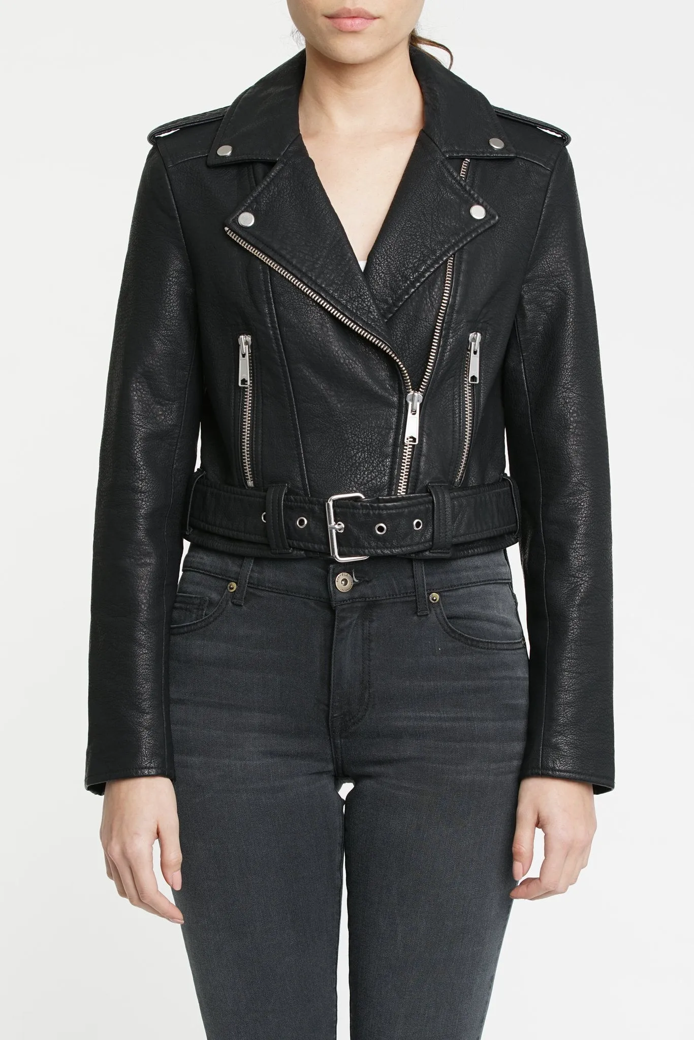 Pistola - Tracy Moto Cropped Jacket Raven