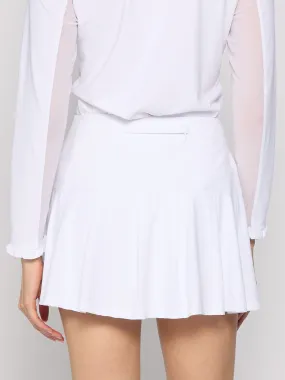 Pleat Skort in White