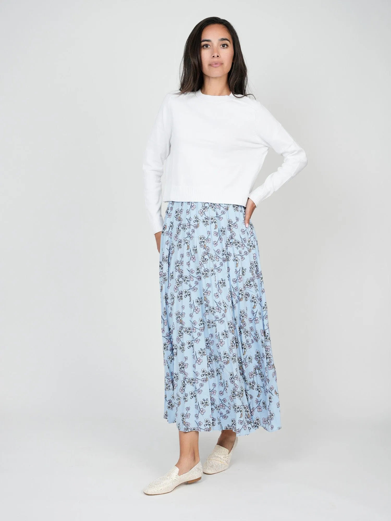 PLEATED SKIRT 37"-PASTEL