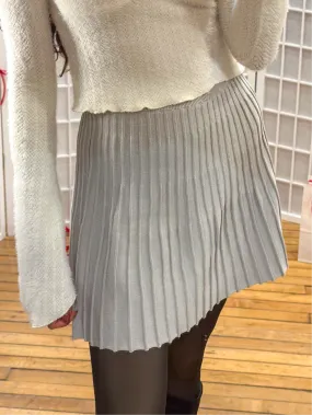 Pleated Sweater Skirt