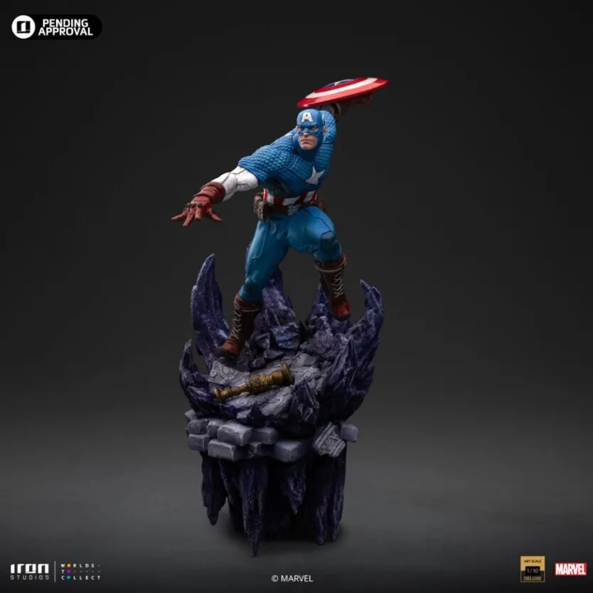 PRE-ORDER: Iron Studios Marvel Comics Captain America Deluxe Art Scale 1/10 Statue