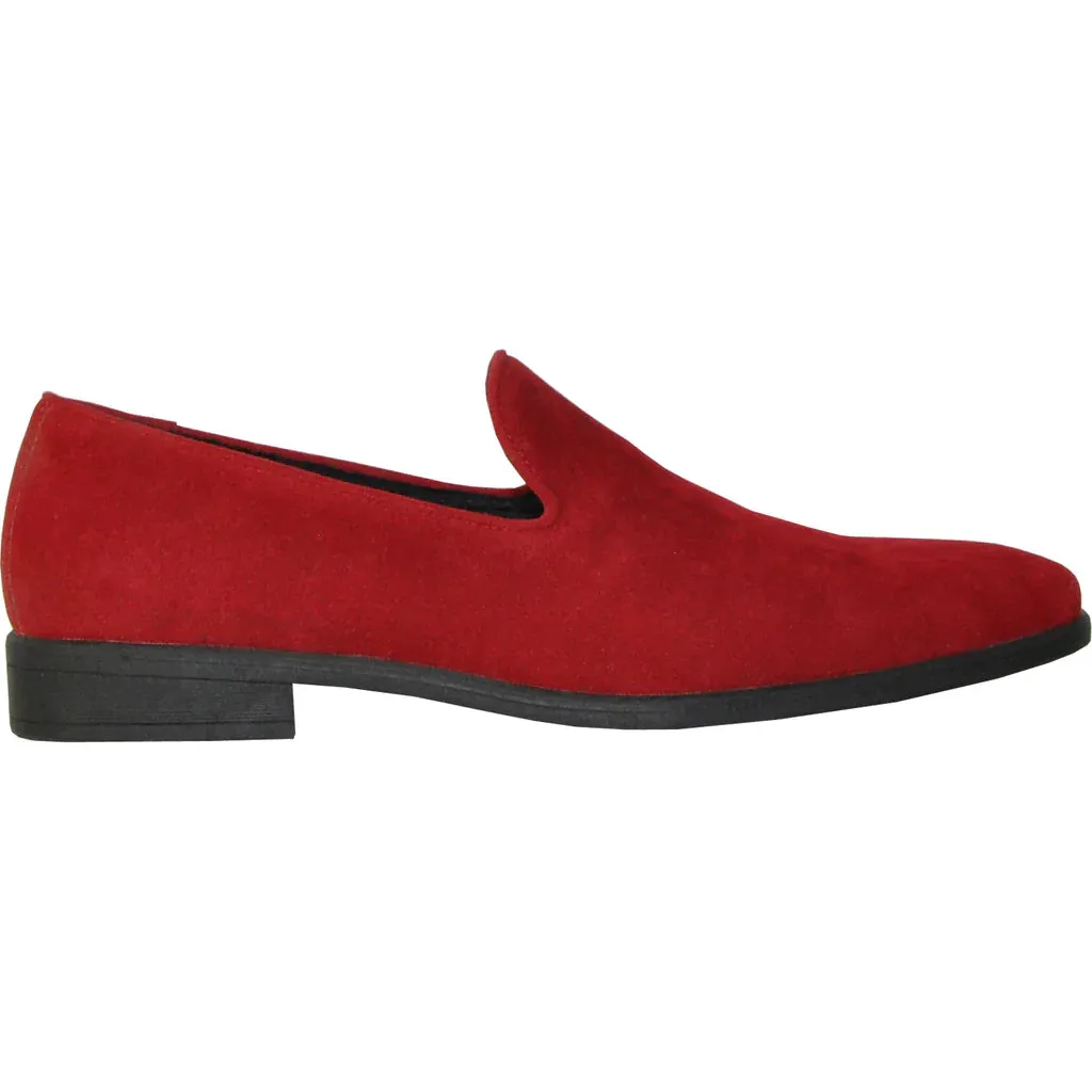 "Chelsea" Red Suede Tuxedo Shoes