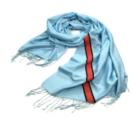 Racing Stripes Scarf: Le Mans Mirage linen-weave pashmina