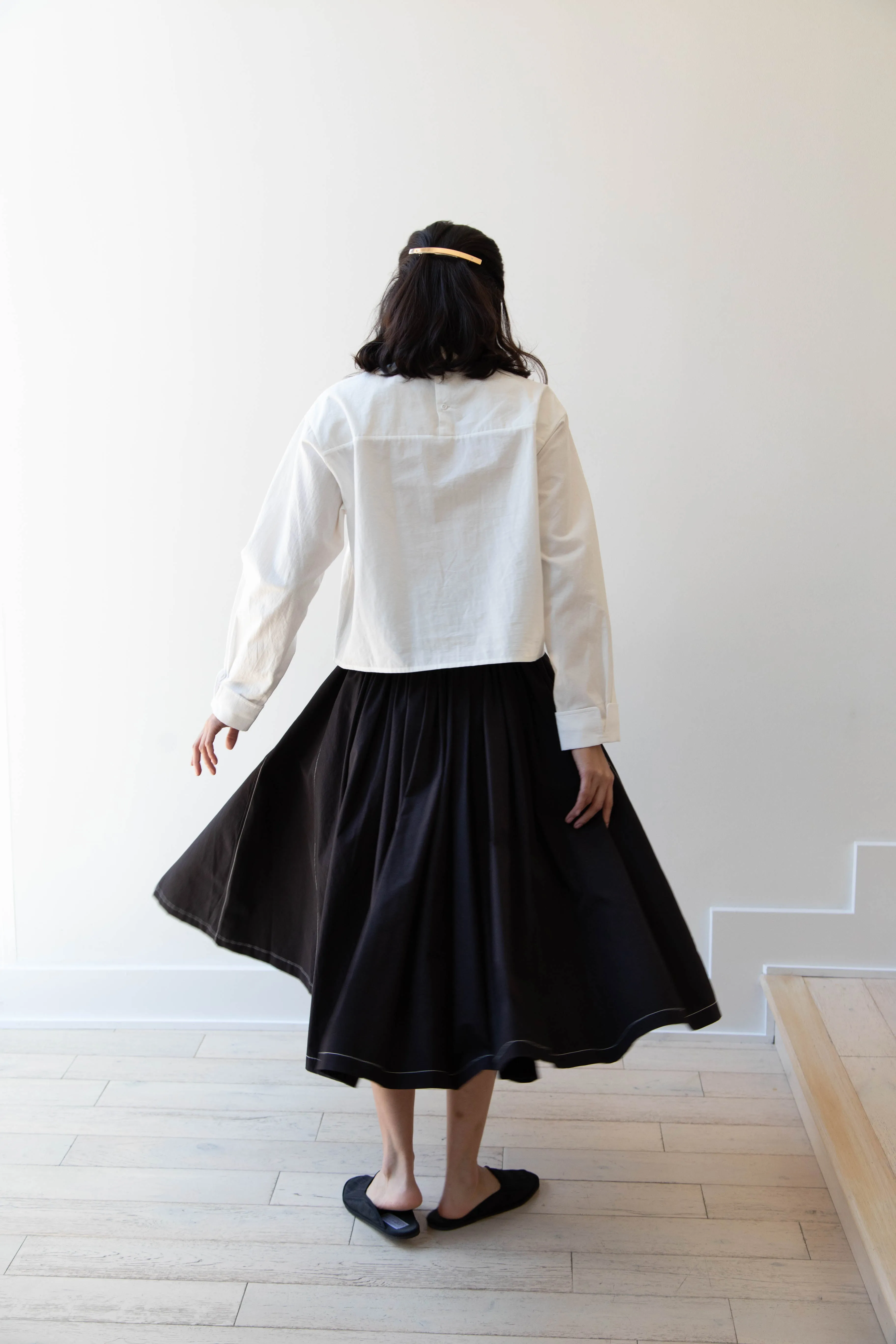 Renli Su | Pintuck Skirt in Black