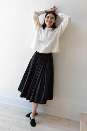 Renli Su | Pintuck Skirt in Black