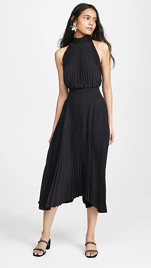 Renzo Pleated Midi Dress