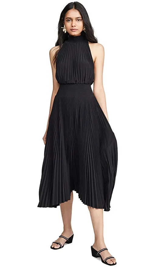 Renzo Pleated Midi Dress