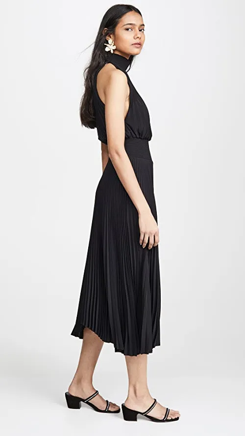 Renzo Pleated Midi Dress