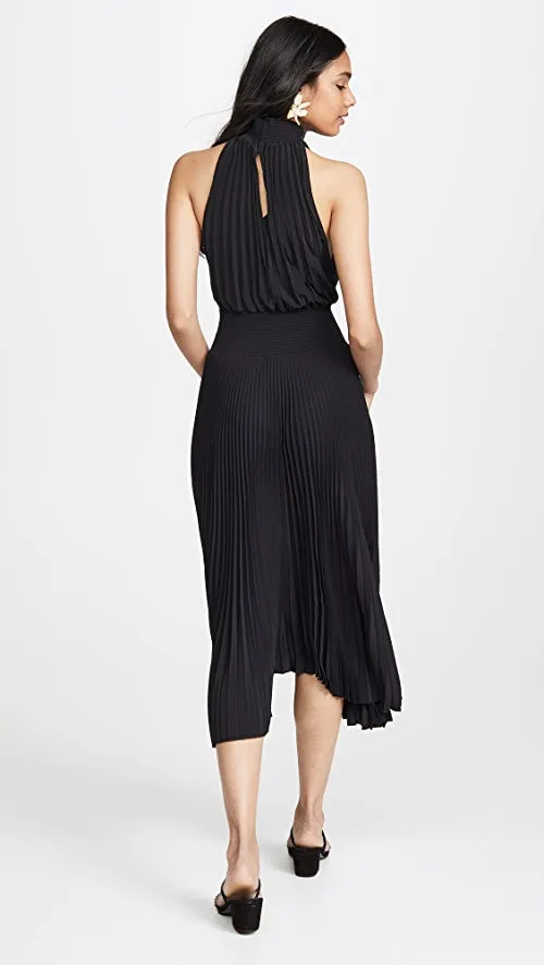 Renzo Pleated Midi Dress