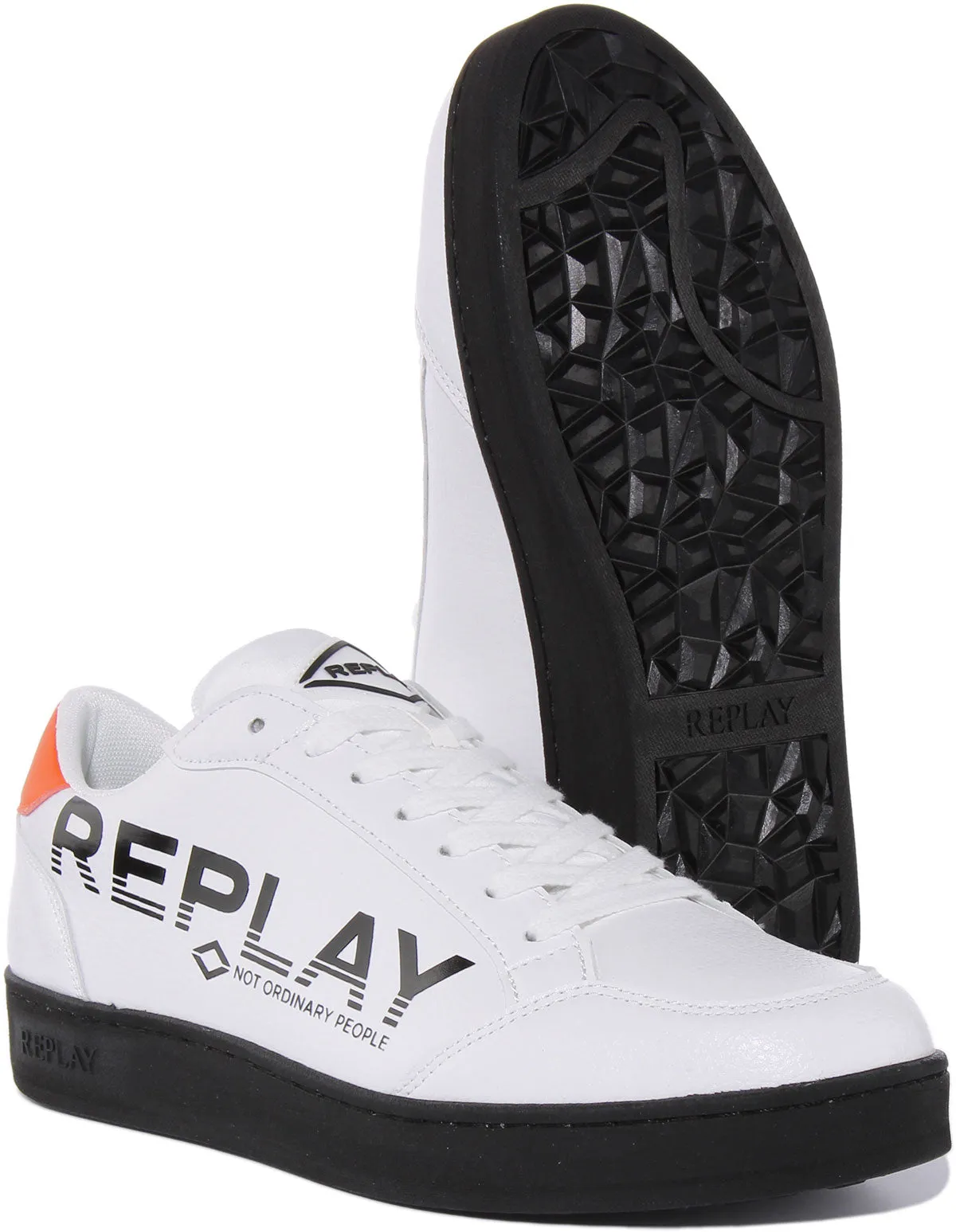 Replay Bring Print In White Black For Men