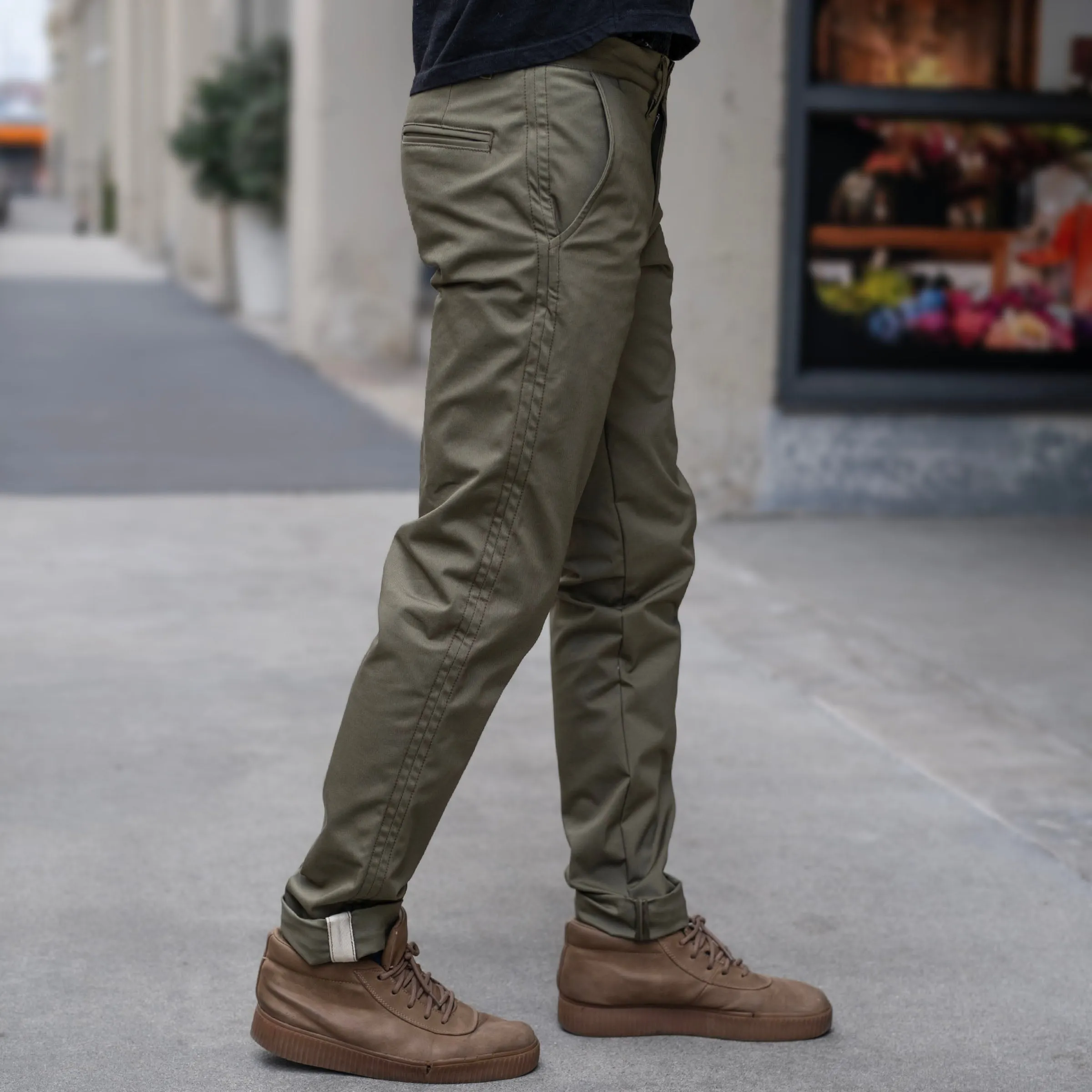 Rivet Chino Olive Flight Mercerized Twill