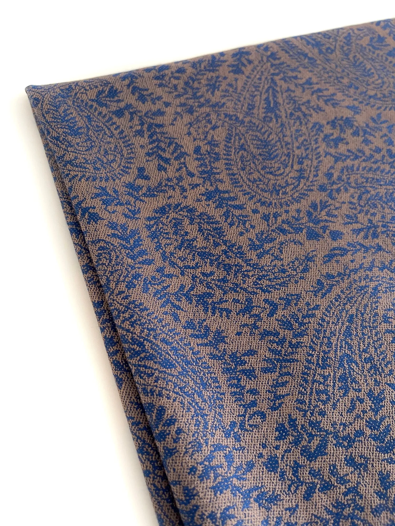 ROYAL BLUE PAISLEY PRINT REVERSIBLE PASHMINA SHAWL SCARF