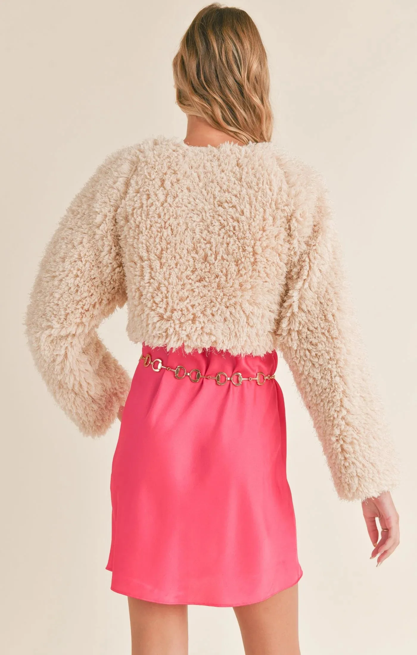 Sadie & Sage Janae Faux Fur Cropped Jacket