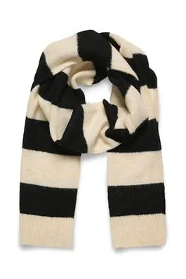 Saint Tropez Garbie Scarf in Ice Black Stripe