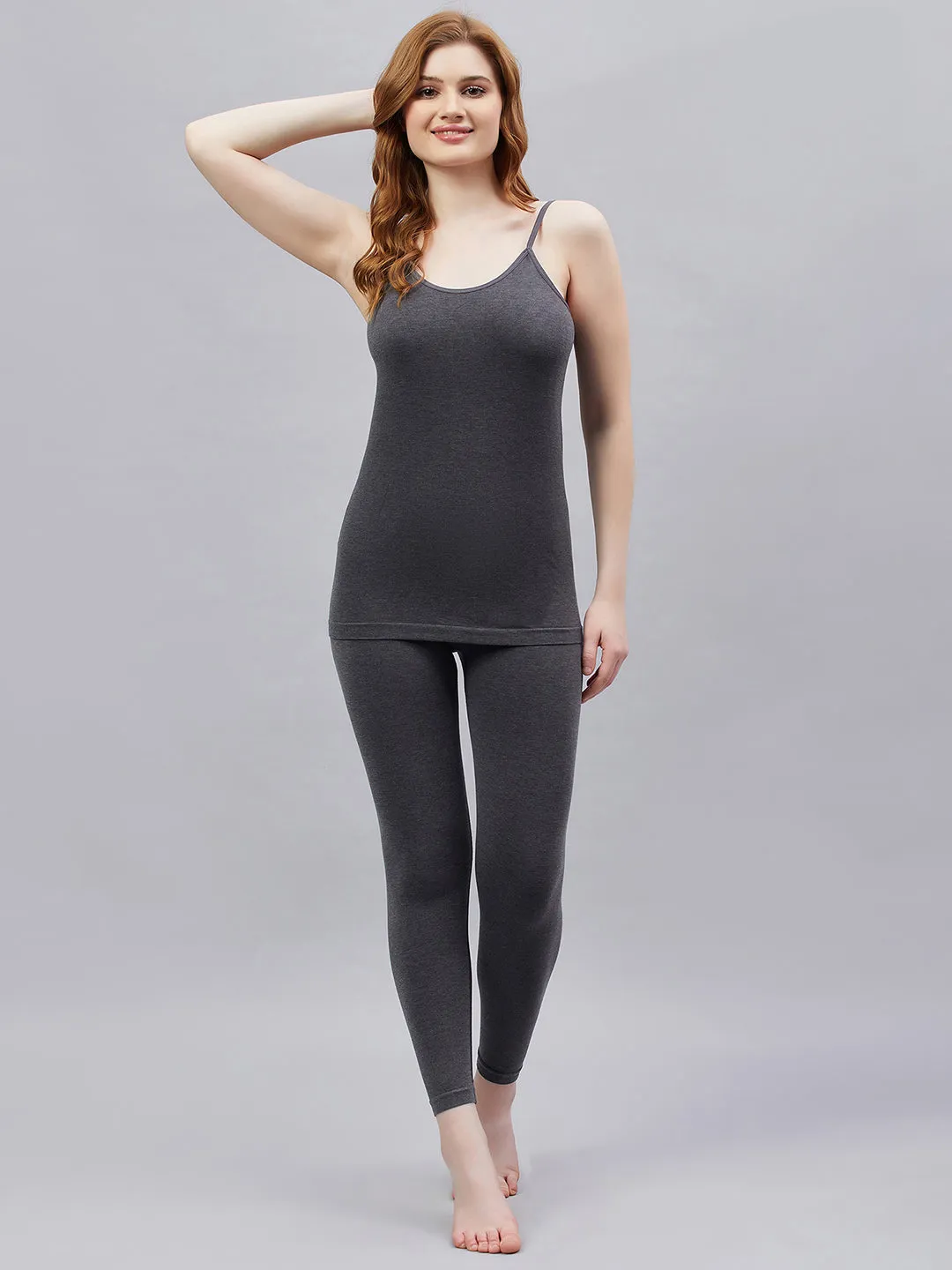 Seamless Heatmax Women Camisole - Charcoal