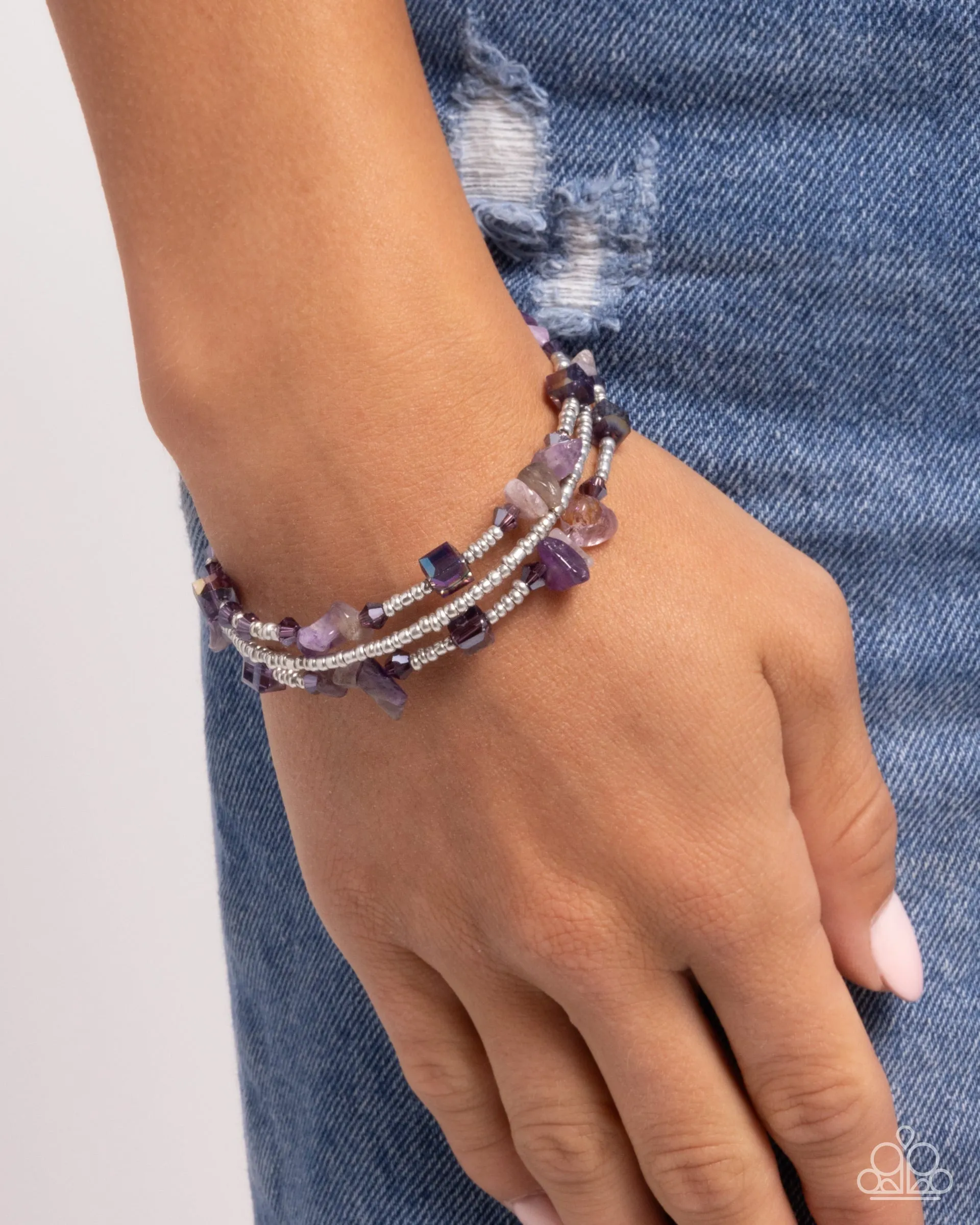 Seed Bead Scene - Purple Bracelet