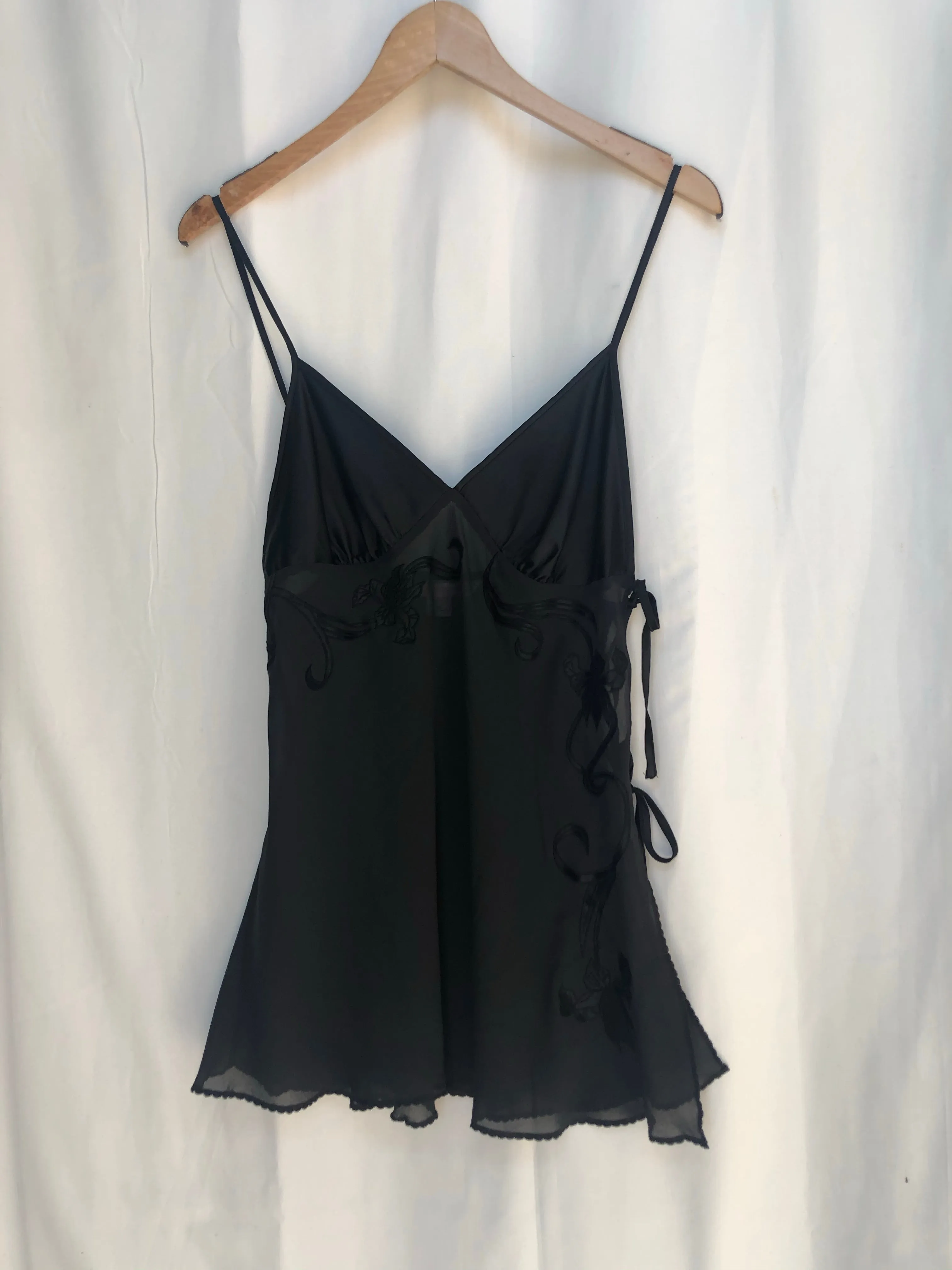 Silk Tie Side Slip Dress