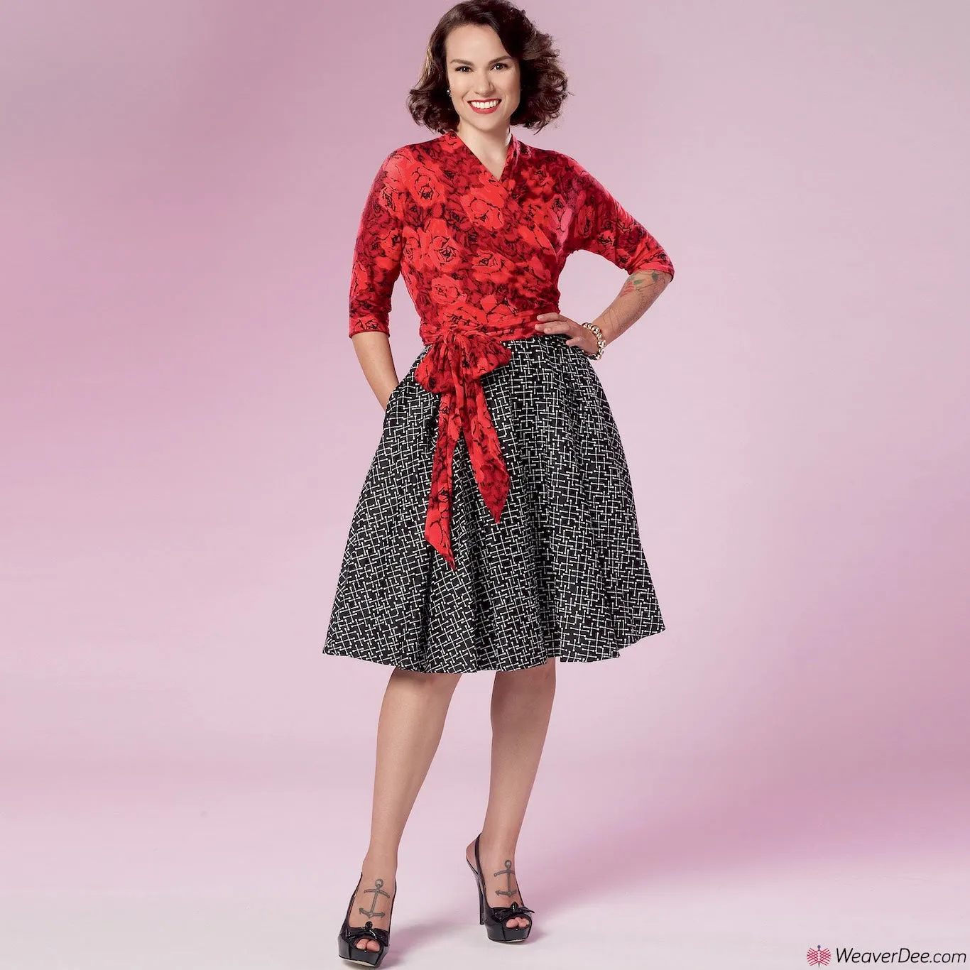 Simplicity Pattern S9288 Misses' Wrap Top & Flared Skirt