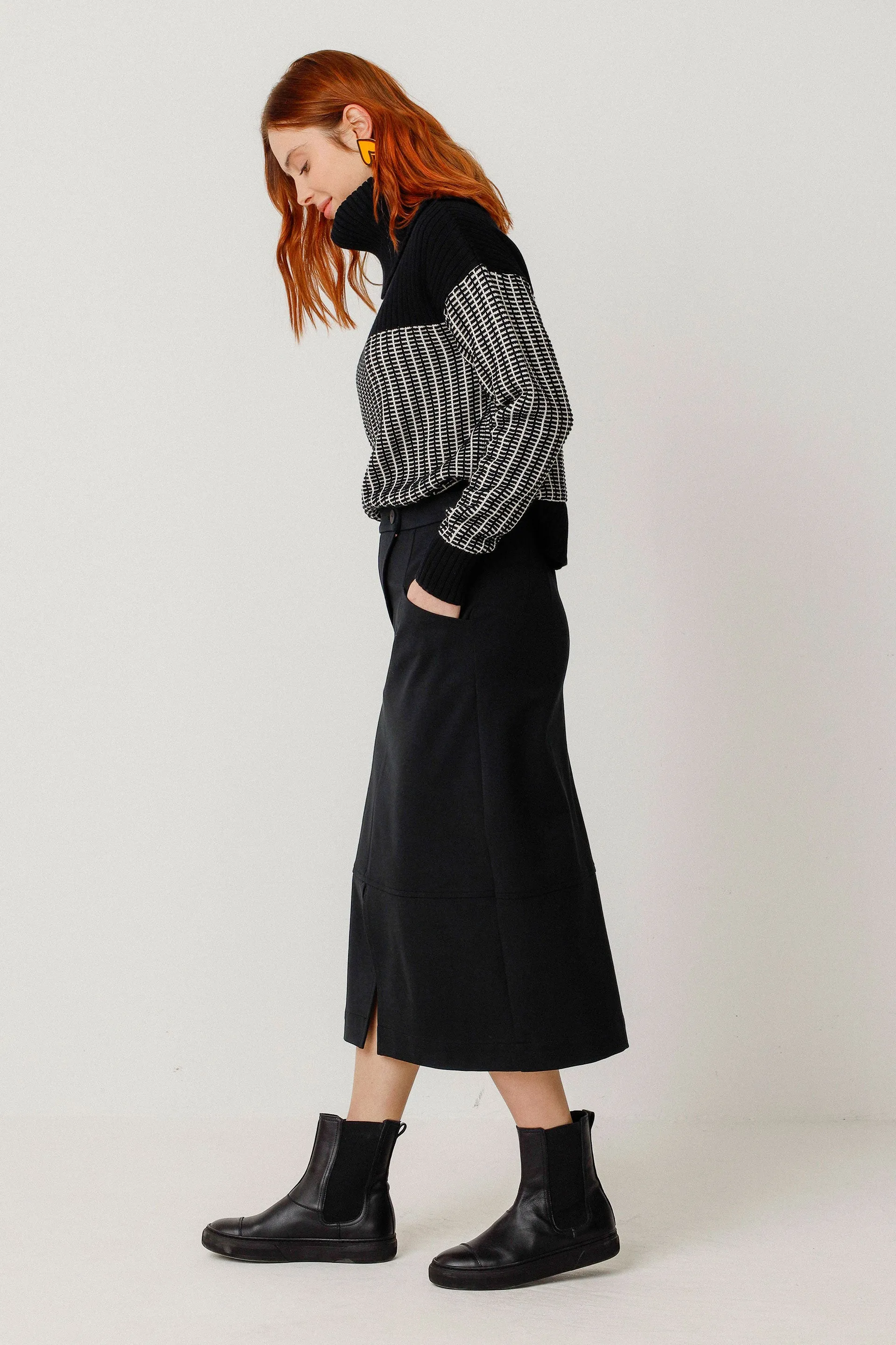 SKFK Leatxe Skirt Black WSK00614