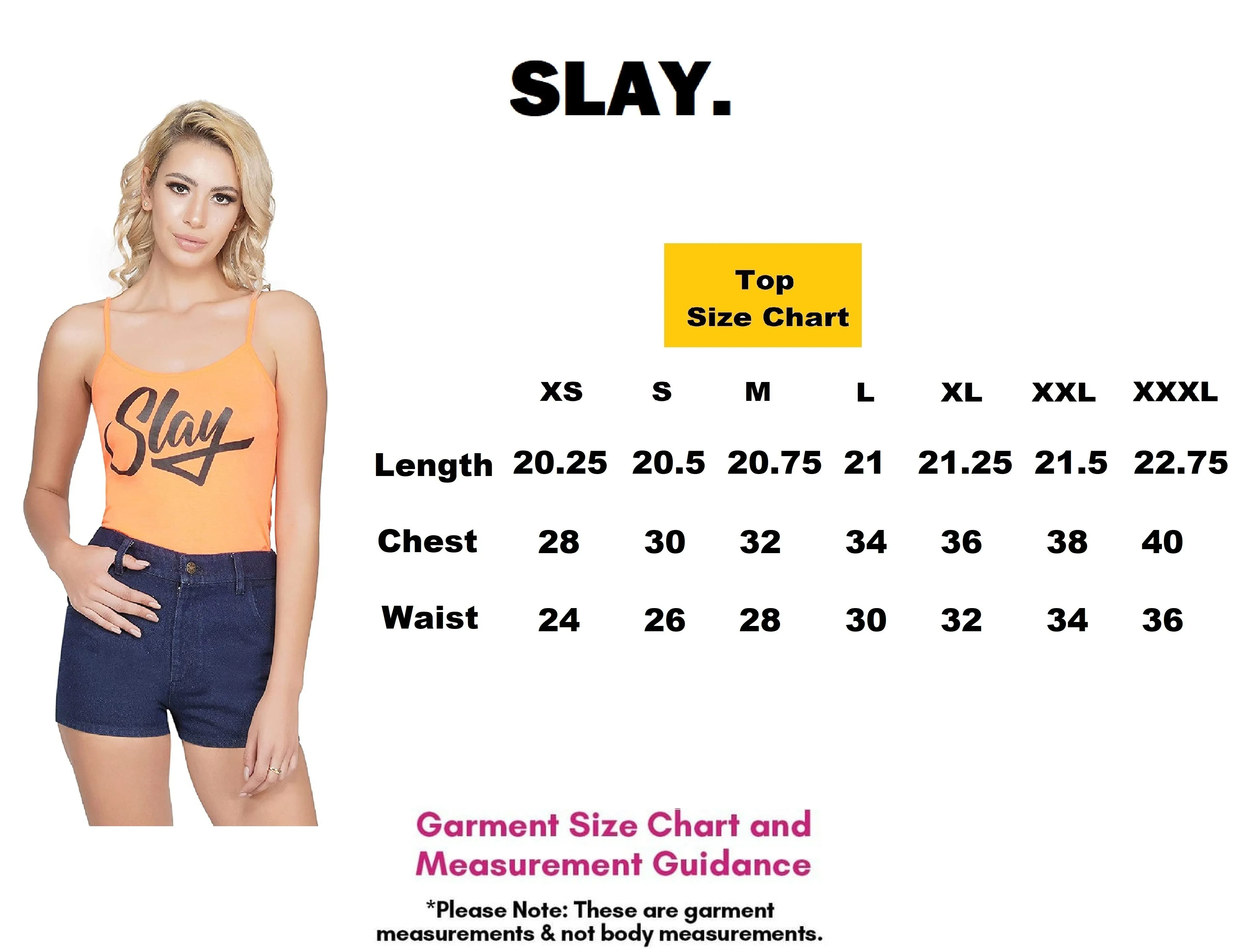 SLAY. Women's Neon Orange Printed Camisole