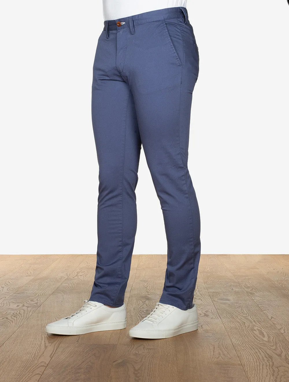 Slim Twill Chinos Dusty Navy