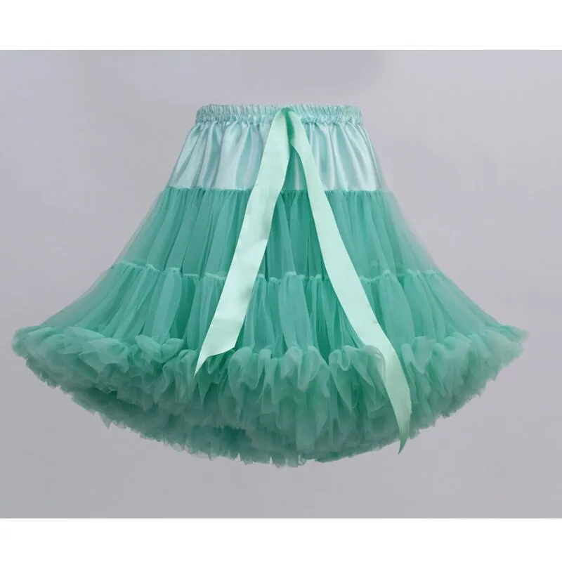 Soft Adult Women's Tutu Skirt 55cm Lolita Petticoat Ballet Party Dance Skirt