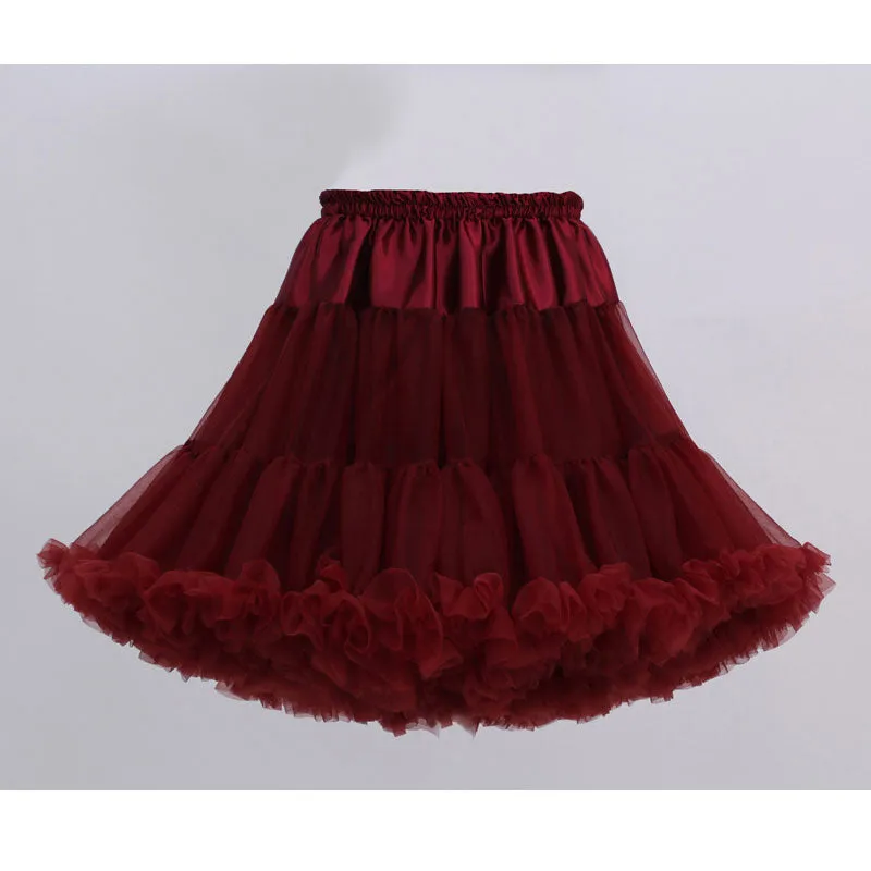 Soft Adult Women's Tutu Skirt 55cm Lolita Petticoat Ballet Party Dance Skirt