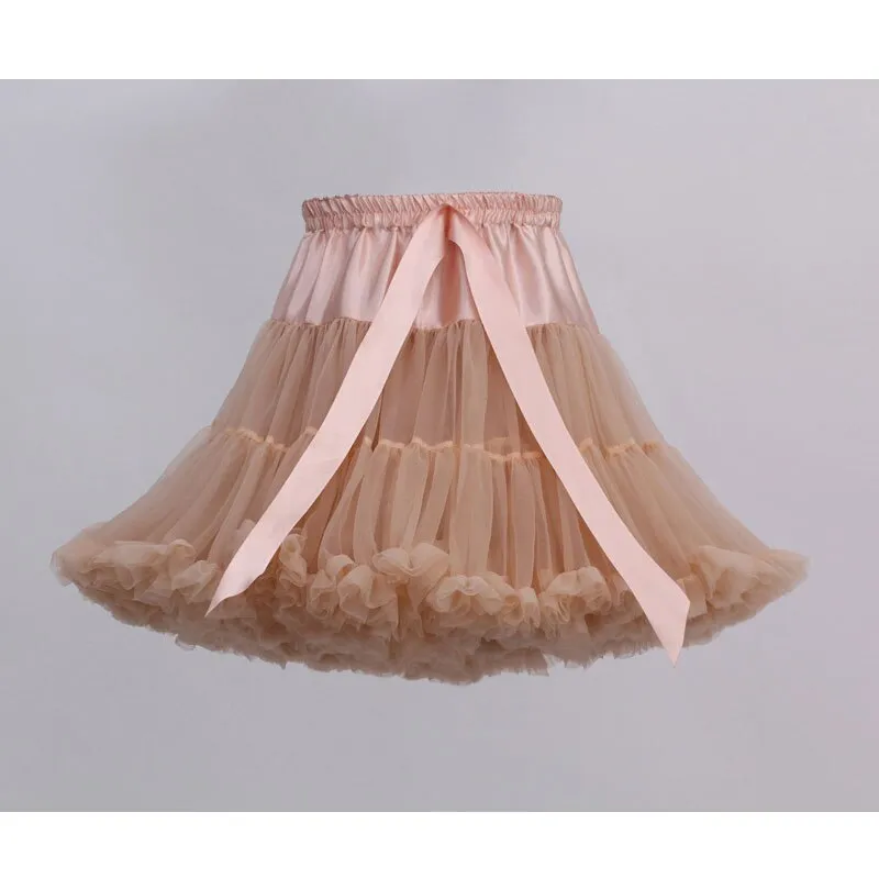 Soft Adult Women's Tutu Skirt 55cm Lolita Petticoat Ballet Party Dance Skirt