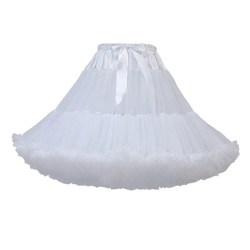 Soft Adult Women's Tutu Skirt 55cm Lolita Petticoat Ballet Party Dance Skirt