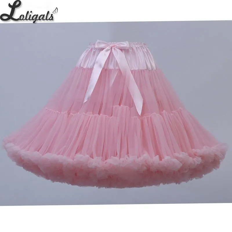 Soft Adult Women's Tutu Skirt 55cm Lolita Petticoat Ballet Party Dance Skirt